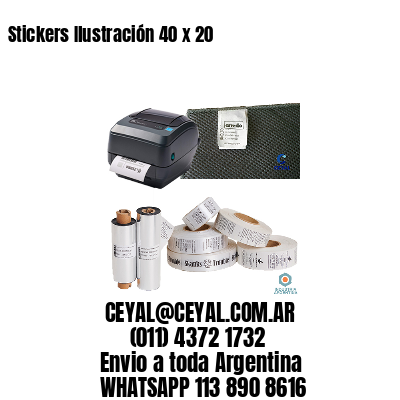 Stickers Ilustración 40 x 20