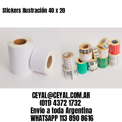 Stickers Ilustración 40 x 20