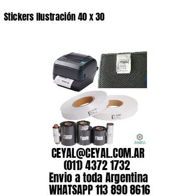 Stickers Ilustración 40 x 30