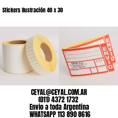 Stickers Ilustración 40 x 30