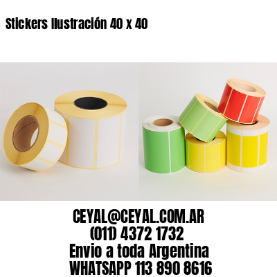 Stickers Ilustración 40 x 40