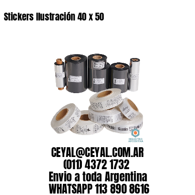 Stickers Ilustración 40 x 50