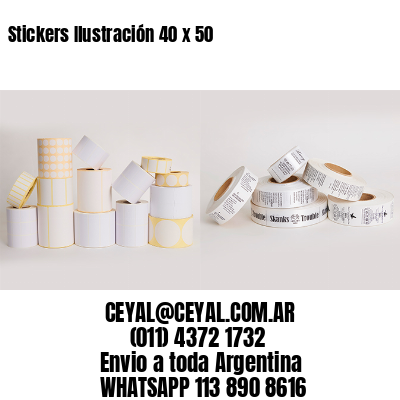 Stickers Ilustración 40 x 50