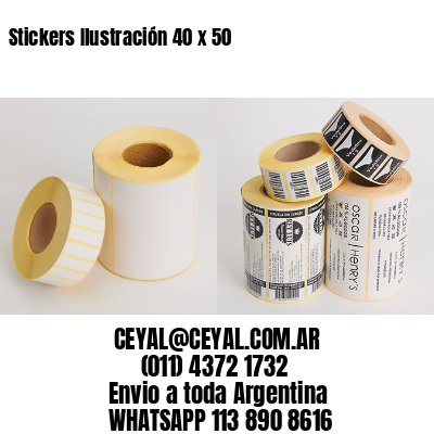 Stickers Ilustración 40 x 50
