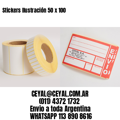 Stickers Ilustración 50 x 100