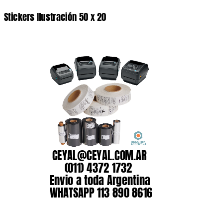 Stickers Ilustración 50 x 20