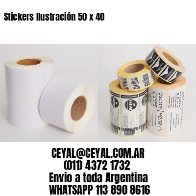 Stickers Ilustración 50 x 40