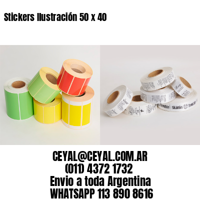 Stickers Ilustración 50 x 40