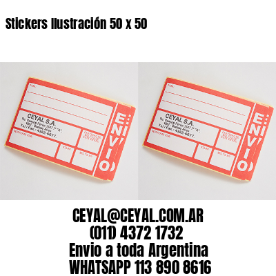 Stickers Ilustración 50 x 50 