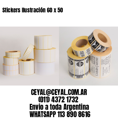 Stickers Ilustración 60 x 50