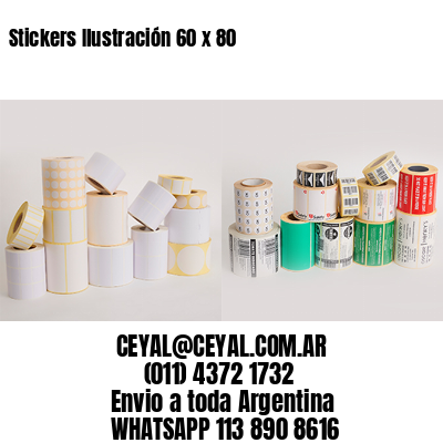 Stickers Ilustración 60 x 80