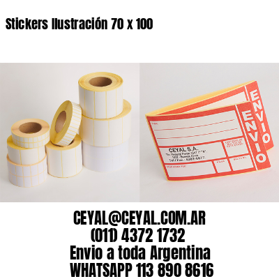 Stickers Ilustración 70 x 100 