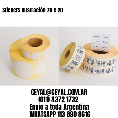 Stickers Ilustración 70 x 20