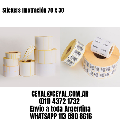 Stickers Ilustración 70 x 30