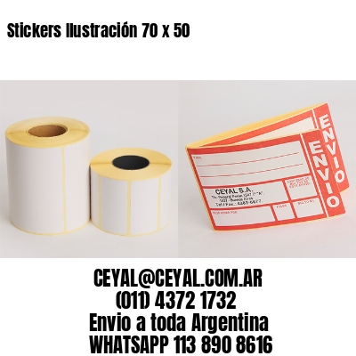 Stickers Ilustración 70 x 50
