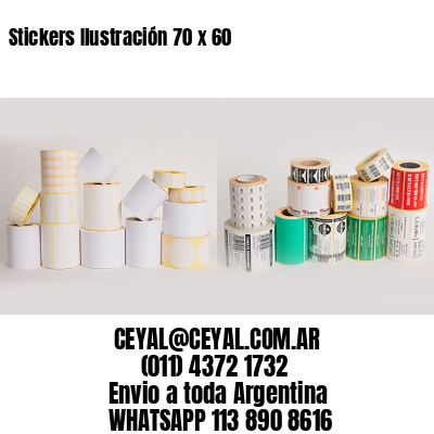 Stickers Ilustración 70 x 60