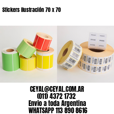 Stickers Ilustración 70 x 70