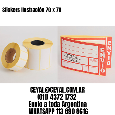 Stickers Ilustración 70 x 70