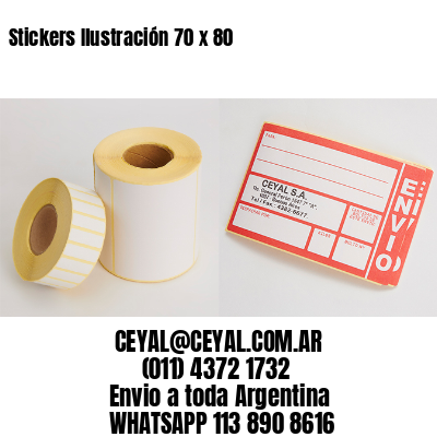Stickers Ilustración 70 x 80 