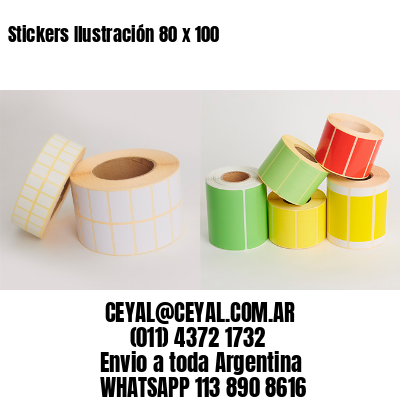 Stickers Ilustración 80 x 100 