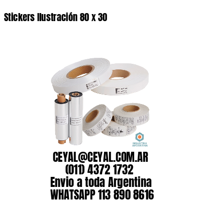 Stickers Ilustración 80 x 30