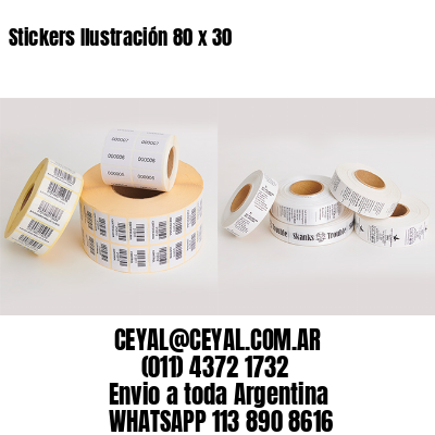 Stickers Ilustración 80 x 30