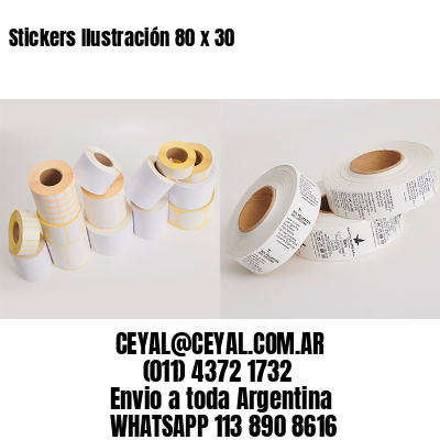 Stickers Ilustración 80 x 30