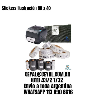 Stickers Ilustración 80 x 40