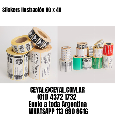 Stickers Ilustración 80 x 40