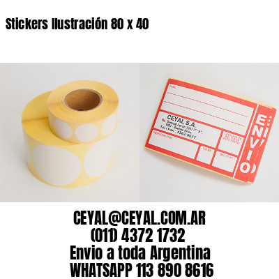 Stickers Ilustración 80 x 40