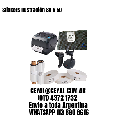 Stickers Ilustración 80 x 50