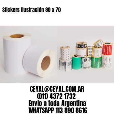 Stickers Ilustración 80 x 70