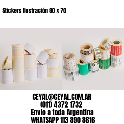 Stickers Ilustración 80 x 70 