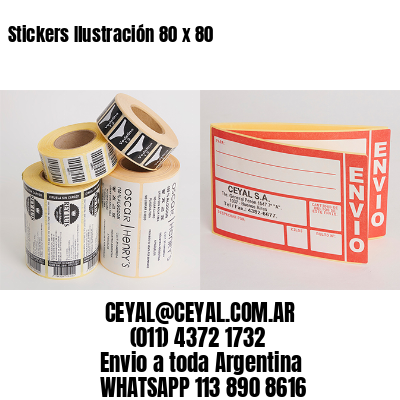 Stickers Ilustración 80 x 80 