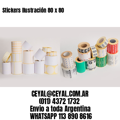 Stickers Ilustración 80 x 80