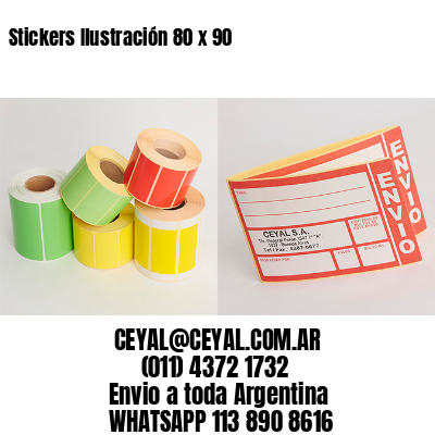 Stickers Ilustración 80 x 90