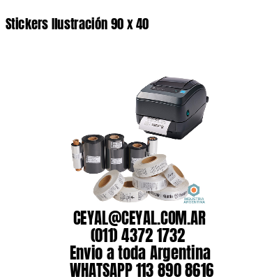 Stickers Ilustración 90 x 40