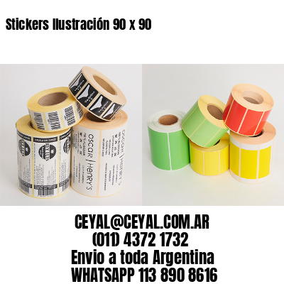 Stickers Ilustración 90 x 90