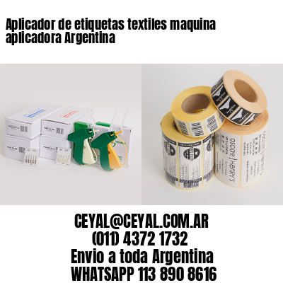 Aplicador de etiquetas textiles maquina aplicadora Argentina