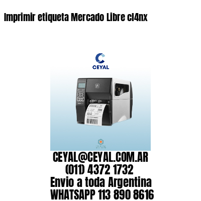 Imprimir etiqueta Mercado Libre cl4nx