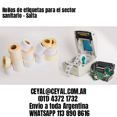 Rollos de etiquetas para el sector sanitario – Salta