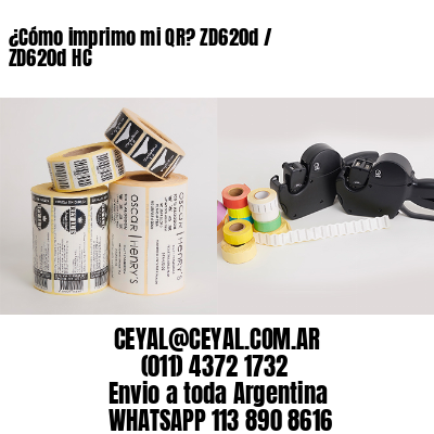 ¿Cómo imprimo mi QR? ZD620d / ZD620d‑HC