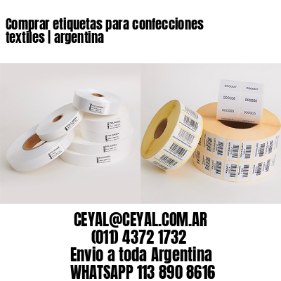 Comprar etiquetas para confecciones textiles | argentina
