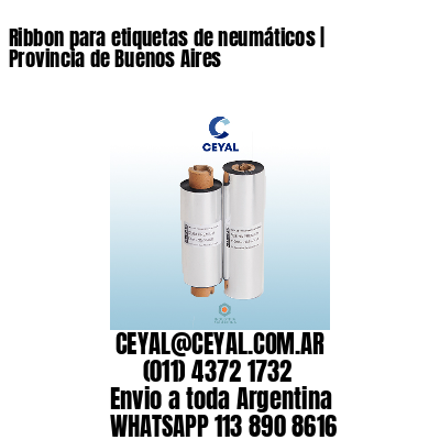 Ribbon para etiquetas de neumáticos | Provincia de Buenos Aires