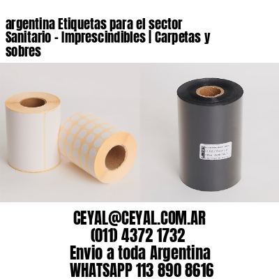argentina Etiquetas para el sector Sanitario - Imprescindibles | Carpetas y sobres 