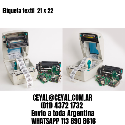 Etiqueta textil  21 x 22