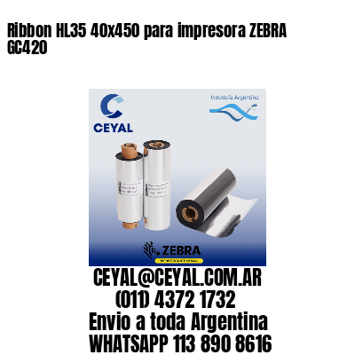 Ribbon HL35 40×450 para impresora ZEBRA GC420