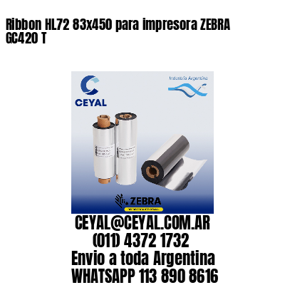 Ribbon HL72 83×450 para impresora ZEBRA GC420 T