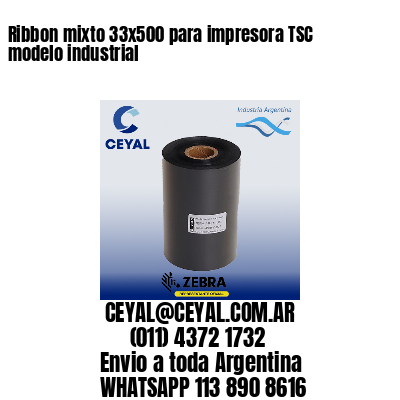 Ribbon mixto 33×500 para impresora TSC modelo industrial