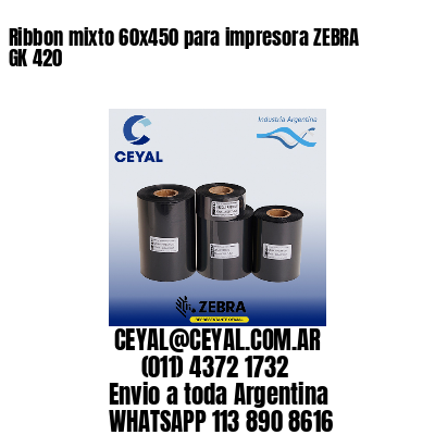 Ribbon mixto 60×450 para impresora ZEBRA GK 420